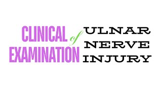 Clinical examination of ulnar nerve injury [upl. by Anauqal832]