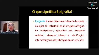 MINI CURSO O uso da Epigrafia em Monumentos e Documentos Egípcios [upl. by Dhiman]