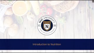 Introduction to nutrition [upl. by Natsud]