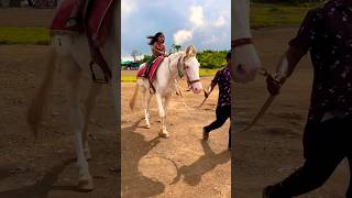 Cute Baby and Horse 🐎  horse horses ghoda cutebaby ytshorts viral trending [upl. by Arytal]