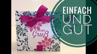 EINFACH und GUT kleine Geschenkbox mit Produkten von Stampin Up [upl. by Yma]