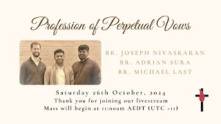 The Profession of Perpetual Vows of Br Joseph Nivaskaran MGL Br Adrian Sura MGL and Br Michael MGL [upl. by Ulani]