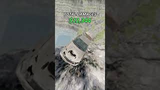 Classic car falls off a cliff丨carcrashes丨beaming丨beamNGDrive丨shorts [upl. by Hallimaj]