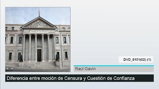 Diferencias entre Moción de Censura y Cuestión de Confianza [upl. by Hazard]