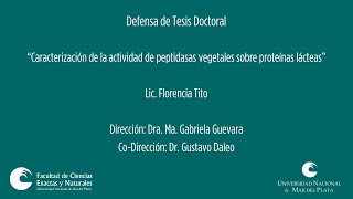 Defensa de Tesis Doctoral  Lic Florencia Tito [upl. by Adnyleb]