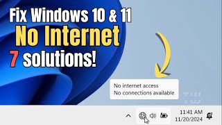 Fix No Internet Secured issue on Windows 10 amp 11 [upl. by Yelsehc5]