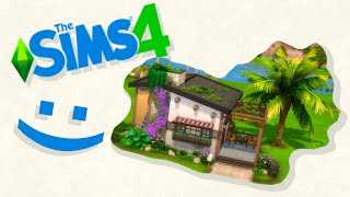 I built a mediterranean tiny home in The Sims 4 • Speed Build NO CC [upl. by Santoro41]