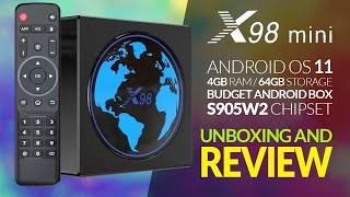 X98 Mini Android 11 AV1 TV Box  Unboxing and Review [upl. by Eniledgam]