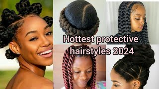 Hottest protective hairstyles 2024  Natural protective hairstyles  Natural hairstyles [upl. by Townie371]