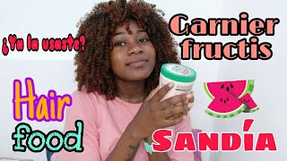 Cómo usar Garnier fructis Hair food Sandía Reseña Yasmin Cortes [upl. by Topper]