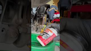 APPLYING LUBE ON THE CALIPER RETAINER CLIPS honda diy brakes caliper shortsfeed maintenance [upl. by Asela]