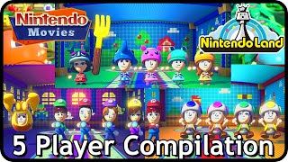 Nintendoland  5 Player Games Compilation Luigis Mansion Mario Chase Animal Crossing Sweet Day [upl. by Oile]