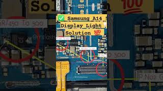 Samaung A14 5g lcd light jumper  samsung a14 light problem  samaung A14 5g lcd light solution [upl. by Willms]