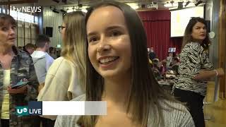 UTV live GCSE Results day Antrim Grammar School 2019 [upl. by Nathalia930]