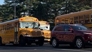 Roadside 34  Clarkstown buses in action alongside East Ramapo and Jewish schools 10282024 [upl. by Gayla]