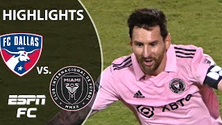 Lionel Messi HIGHLIGHTS from Inter Miami’s MAGICAL win over FC Dallas  Leagues Cup  ESPN FC [upl. by Cece407]