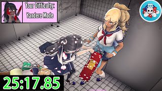 Genocide Ending Speedrun Yandere Mode Difficulty  Yandere Simulator [upl. by Neelyam]