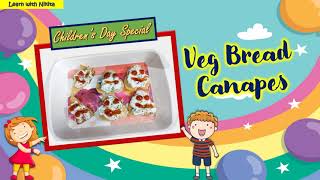 Veg bread canapes  Bread canapes recipes  Childrens day special recipes  Kids special recipes [upl. by Mila403]