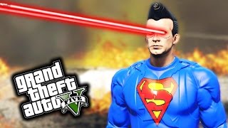 INSANE SUPERMAN POWERS MOD GTA 5 Mod Funny Moments [upl. by Josefina]