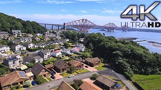 Crossing FORTH BRIDGE  Queensferry Scotland 4K HDR [upl. by Ardnik]