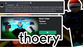 PIGGY NEWS AND SOME THOERYS WITH A NEW GAME CAME OUTrobloxROBLOX PIGGY AND SMALL TUBER TYCOON [upl. by Cara]