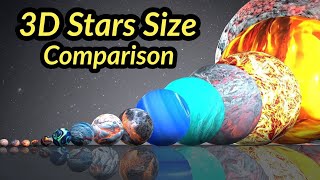 Star Size in Perspective  3d Animation Size Comparison [upl. by Aenotna]