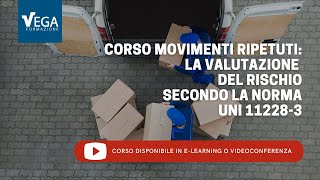 Corso Movimenti Ripetuti Valutazione Rischio Secondo UNI 112283 [upl. by Mortie689]