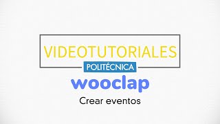 Wooclap Crear eventos [upl. by Ennirok]