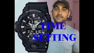 how to adjust time or Time setting G shock hindi version [upl. by Suk]