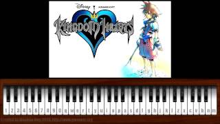 Virtual Piano Dearly Beloved Kingdom Hearts Short Loop [upl. by Oppen798]