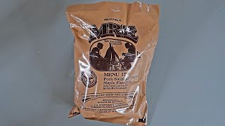 Tasting 2024 US Military MRE Meal Ready to Eat Menu NO 17 [upl. by Felicio]