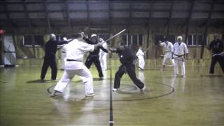 Eiku vs Eiku Eiku vs Tonfa 2017 Kobudo Camp [upl. by Adlihtam481]