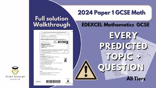 2024 Math Paper 1 GCSE Edexcel  Predicted paper walkthrough  Higher [upl. by Jecho]