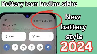 How to change battery icon  how to change battery style  battery icon change battery mobile [upl. by Bostow538]