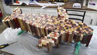 I carved 500 wood pieces into a whale [upl. by Niveb]