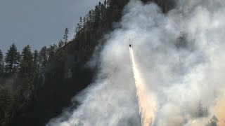 Vancouver Island wildfire rages on crucial highway to Tofino still closed  FULL COVERAGE [upl. by Sontag828]