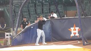 Yoan Moncadabatting practice left handedWhite Sox vs Astros61721 [upl. by Dream]