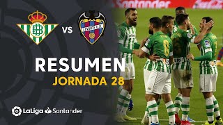 Resumen de Real Betis vs Levante UD 20 [upl. by Ecirb]