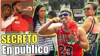 Anuel AA Karol G  Secreto  Parodia CANTO en PÚBLICO [upl. by Nrublim]