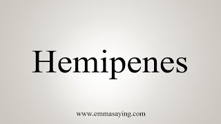 How To Say Hemipenes [upl. by Zeta]