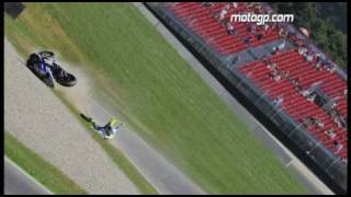 2010 Italian GP photo slideshow Rossi crashes in FP2 [upl. by Winnifred]