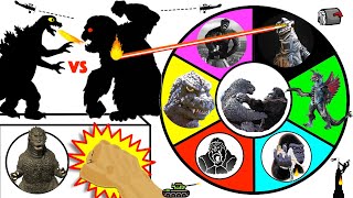 KING KONG vs GODZILLA Spinning Wheel Slime Game w Kong Skull Island  Godzilla Gigan [upl. by Ardnuat]