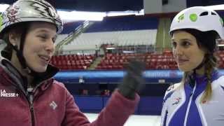 Apprendre le patinage de vitesse courte piste Evelyne Audet La Presse Plus 2015 [upl. by Engapmahc750]