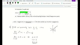 Et eksempel med deriverbarhet [upl. by Nafri]