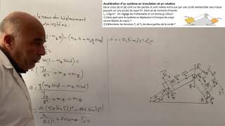 Accélération dun système en translation et en rotation [upl. by Hallie]