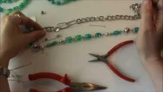 Schmuck selber machen Kette aus altem Schmuck neu gearbeitet Upcycling [upl. by Hilleary]