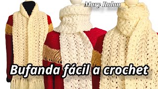 bufanda facil a crochet para hombre a Crochet easy ⚘️🍀🌈🌷👍🫶😍🌹💖🧸💰♾️ [upl. by Lleruj370]