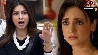 Sanaya Irani HATES Tanisha in BIGG BOSS 7  EXCLUSIVE VIDEO [upl. by Ajssatsan]