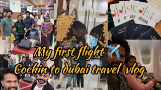 cochin to dubai travel vlog first flight with 1year old babyEmirates Malayalam [upl. by Annirak]