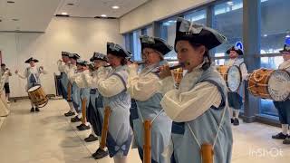 Towpath fife and drum performing in the Rochester airport for the honor fight missin 85 2024 [upl. by Einram]